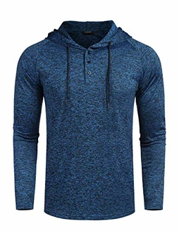 COOFANDY Kapuzenpullover Herren Basic Hoodie Sportshirt Casual Langarmshirts