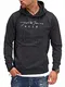 JACK & JONES Herren Hoodie Kapuzenpullover mit Print Sweatshirt Hoody Pullover (XXL, Dark Grey Melange)