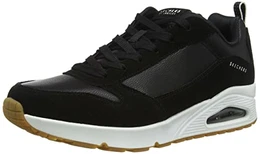 Herren Low-Top Sneaker UNO STACRE, Männer Sneakers,straßenschuhe,Strassenschuhe,Freizeitschuhe,Turnschuhe,Schwarz BKW,41 EU