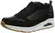 Skechers Herren Low-Top Sneaker UNO STACRE, Männer Sneakers,straßenschuhe,Strassenschuhe,Freizeitschuhe,Turnschuhe,Schwarz BKW,41 EU