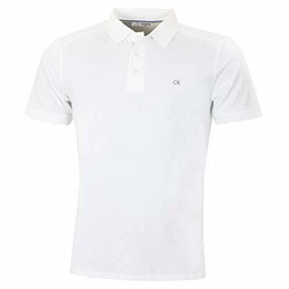 Campus Herren Polo-Shirt mit 3 Knöpfen, leicht, gerippter Kragen Gr. M, weiß
