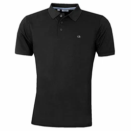 Herren Campus 3 Knopf Kragen-Polo-Hemd - Schwarz M