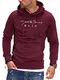 JACK & JONES Herren Hoodie Kapuzenpullover mit Print Sweatshirt Hoody Pullover (M, Port Royale)