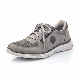 Herren Schnürhalbschuhe B4842, Männer sportlicher Schnürer , grau, 43 EU