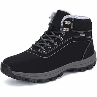 Dannto Herren Schneestiefel Warm Gefütterte Outdoor Winterstiefel Wanderschuhe Schwarz Dannto Herren Schneestiefel Warm Gefütterte Outdoor Winterstiefel Wanderschuhe Schwarz