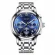 LIGE Uhren Herren wasserdichte Mode Analog Quarzuhr Herren Chronograph Edelstahl Armbanduhren
