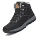 Mishansha Damen Herren Winterschuhe Warm Gefüttert Winterstiefel Wasserdicht,New Schwarz 42 EU