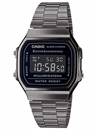Herren Digital Japanischer Quarz Uhr mit Edelstahl Armband A168WEGG-1BEF