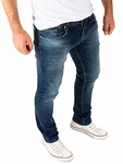 WOTEGA Herren Jeans Slim Fit Justin Dunkelblau/Blau