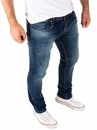 Justin - Slim Fit Herren Jeans Hosen - Stretch Jeanshose - Männer Stretchjeans Herrenhosen, Dunkelblau (Insignia Blue 194028), W36/L34