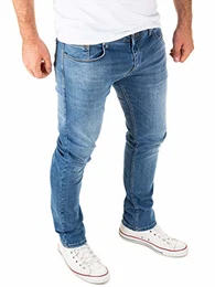 Justin - Herrenhose Slim Fit - Herrenjeans für Männer - Stretchjeans Hosen - Herren Jeanshosen, Mittelblau (Bijou Blue 183921), W32/L32