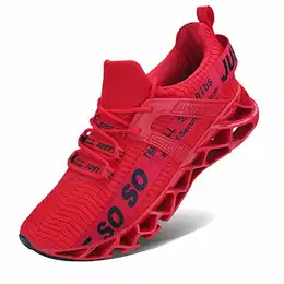 Herren Laufschuhe Turnschuhe Sportschuhe Sneaker Running Tennis Schuhe Atmungsaktiv Leichtgewichts Freizeitschuhe Straßenlaufschuhe 2 Rot,43 EU/265 CN