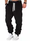 REPUBLIX Herren Sporthose Jogger Jogginghose Sweatpants Trainingshose R0704 Schwarz/Weiß M
