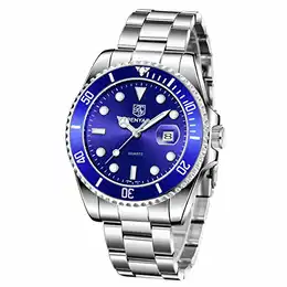 BENYAR Herrenuhren wasserdicht Edelstahl Analog Quarzuhr Herren Luxusmarke Mode Business Armbanduhr