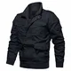KEFITEVD Herren Bundeswehr Jacke Military Feldjacke Winter Bomberjacke Blouson Outdoor Jeep Safari Herrenjacke Windschutz Parka Sweatjacke Männer Militär Uniform Dunkelblau M (Etikett: L)