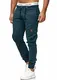 OneRedox Herren Chino Pants   Jeans   Skinny Fit   Modell 3301 (32/32 (Fällt eine Nummer Kleiner aus), Navy)