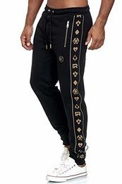 Red Bridge Herren Jogginghose Jogger Hose Sweat-Pants R-Logo Premium M4238 (M, Black)