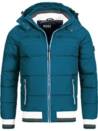 Herren Marlon Steppjacke in Daunenjacken-Optik Winterjacke Übergangsjacke Sea Blue M