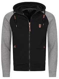 Herren Arbutus Kapuzensweatjacke Hoodie Kapuzenpullover Pulli für Männer Black M