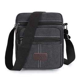 Umhängetasche aus Segeltuch Kleine tragbare Umhängetasche mit mehreren Taschen Canvas Bag