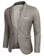 COOFANDY Men's Jacket Linen Structure Slim Fit Men's Blazer Modern Leisure Lightweight Jacket, Khaki M Große Größen