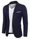 MAXMODA Men''''s Blazer Slim Fit Jacket with Front Pocket Sporty Jacket Leisure Suit - Navy Blau - Medium