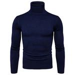 CELANDA Herren Strickpullover Stehkragen Turtleneck Sweater Slim Fit Rollkragen Pullover Warme Strickpullover Blau