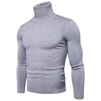 CELANDA Herren Strickpullover Stehkragen Turtleneck Sweater Slim Fit Rollkragen Pullover Warme Strickpullover