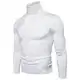 CELANDA Herren Strickpullover Stehkragen Turtleneck Sweater Slim Fit Rollkragen Pullover Warme Strickpullover Weiß Größe:M/Etikettengröße:L
