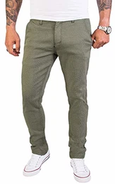 Herren Chino Hose Slim Fit Business Hosen Chinohose Stoffhose Chinos Hosen für Männer Casual Elegante Hose RC-2154 Grün W32 L32