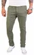 Rock Creek Herren Chino Hose Slim Fit Business Hosen Chinohose Stoffhose Chinos Hosen für Männer Casual Elegante Hose RC-2154 Grün W32 L32
