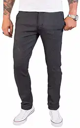 Herren Chino Hose Slim Fit Business Hosen Chinohose Stoffhose Chinos Hosen für Männer Casual Elegante Hose RC-2154 Anthrazit W32 L32