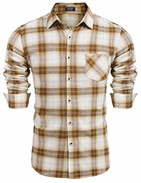 Herren Hemd Slim Fit Karohemd Kariert Langarmhemd Freizeit Party Shirt Kariertes Hemd Schwarz für Männer