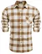 COOFANDY Herren Hemd Slim Fit Karohemd Kariert Langarmhemd Freizeit Party Shirt Kariertes Hemd Schwarz für Männer