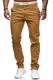 OneRedox Herren Chino Stoffhose Chinohose Casual Slim 3269 Rot 29