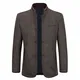 Allthemen Wintermantel Herren Kurzmantel Slim Fit Mantel mit Stehkragen Wolle Warm Wollmantel Business Freizeit