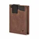 DONBOLSO® Wallety 2 I Slim Wallet mit Münzfach I Geldbeutel mit RFID Schutz I bis 12 Karten I Mini Portemonnaie für Herren und Damen I Geldbörse I Leder Braun