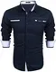 COOFANDY Herren Langarm Business Hemd Herren Hemd Slim Fit Freizeit Hemden Bügelfreies Hemd Kentkragen Baumwolle