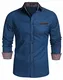 COOFANDY Herren Hemd Slim Fit Freizeithemd Barstow Western Langarmhemd Freizeit Business Party Shirt für Männer