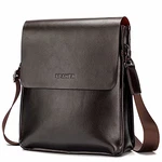 SPAHER Leder Umhängetasche Premium Herren Schultertasche Ipad Herrentaschen Business Messenger Bag Aktentasche Vertikal Style Sling Tasche Braun