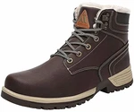 Mishansha Winterstiefel Herren Damen Wasserdicht Winterschuhe Warme Wanderschuhe Outdoor Boots Schneestiefel Braun
