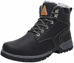 Mishansha Winterstiefel Herren Damen Wasserdicht Winterschuhe Warme Wanderschuhe Outdoor Boots Schneestiefel Schwarz