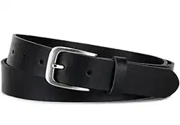 Ledergürtel MADE IN GERMANY, Gürtel für Damen und Herren, 3 cm breit, Schwarz, 95 cm