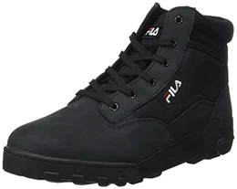 Grunge 2 mid men Herren Boot, Schwarz (Black), 43 EU