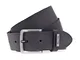 MUSTANG Herren Ledergürtel Q2819 Jeansgürtel Echt Leder 35mm Gürtelbreite LEATHER BELT 85 90 95 100 105 110 cm Gürtellänge Braun Schwarz Grau, Größe:100cm, Farbe:Dunkelgrau (771)