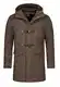 Indicode Herren Liam Dufflecoat mit Stehkragen und Kapuze   moderner Wollmantel mit 5 Taschen Warmer Wintermantel gefütterter Herrenmantel Winter Jacke Mantel für Männer Demitasse Mix M