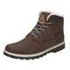 Mishansha Winterschuhe Herren Stiefel Warm Gefüttert Boots Männer Winter Schuhe Wasserdicht Arbeitsstiefel Outdoor Schneestiefel Braun Gr.43 EU