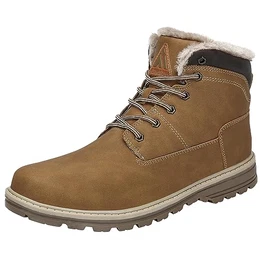 Damen Winterschuhe Leder Kurzschaft Stiefel Winter Frauen Trekking Wanderschuhe Rutschfes Wasserdicht Boots Gelb Gr.41 EU