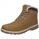 Mishansha Damen Winterschuhe Leder Kurzschaft Stiefel Winter Frauen Trekking Wanderschuhe Rutschfes Wasserdicht Boots Gelb Gr.41 EU