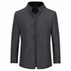 Allthemen Mantel Herren Wintermantel Kurz Kurzmantel Slim Fit Herrenmantel mit Stehkragen Business Wollmantel
